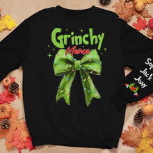 Load image into Gallery viewer, Personalized Grinchy Mama 3D Christmas Sweater with Custom Names
