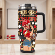 Load image into Gallery viewer, All-Star Girl Colorful 40oz Tumbler With Handle - Personalized Gifts For Sport Lovers 01HUTI010726 Tumbler Cup PopCulturePrints
