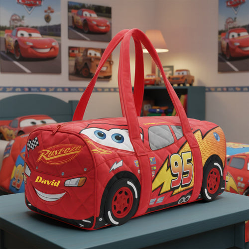 Personalized Car Theme Quilted Duffle Bag - Perfect Gift for Car Lovers Quilted Duffle Bag PopCulturePrints