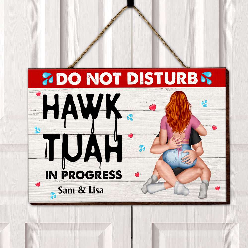 Personalized Do Not Disturb Couple Sign Wood Sign PopCulturePrints