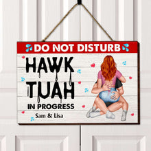 Load image into Gallery viewer, Personalized Do Not Disturb Couple Sign Wood Sign PopCulturePrints
