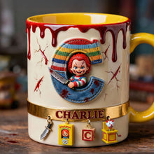 Load image into Gallery viewer, “Unleash Your Inner Horror!” - Playful Horror Alphabet Initial Letter Accent Mug - Personalized Gift for Halloween Lovers, Horror Fans, and Unique Gift Seekers Coffee Mug PopCulturePrints
