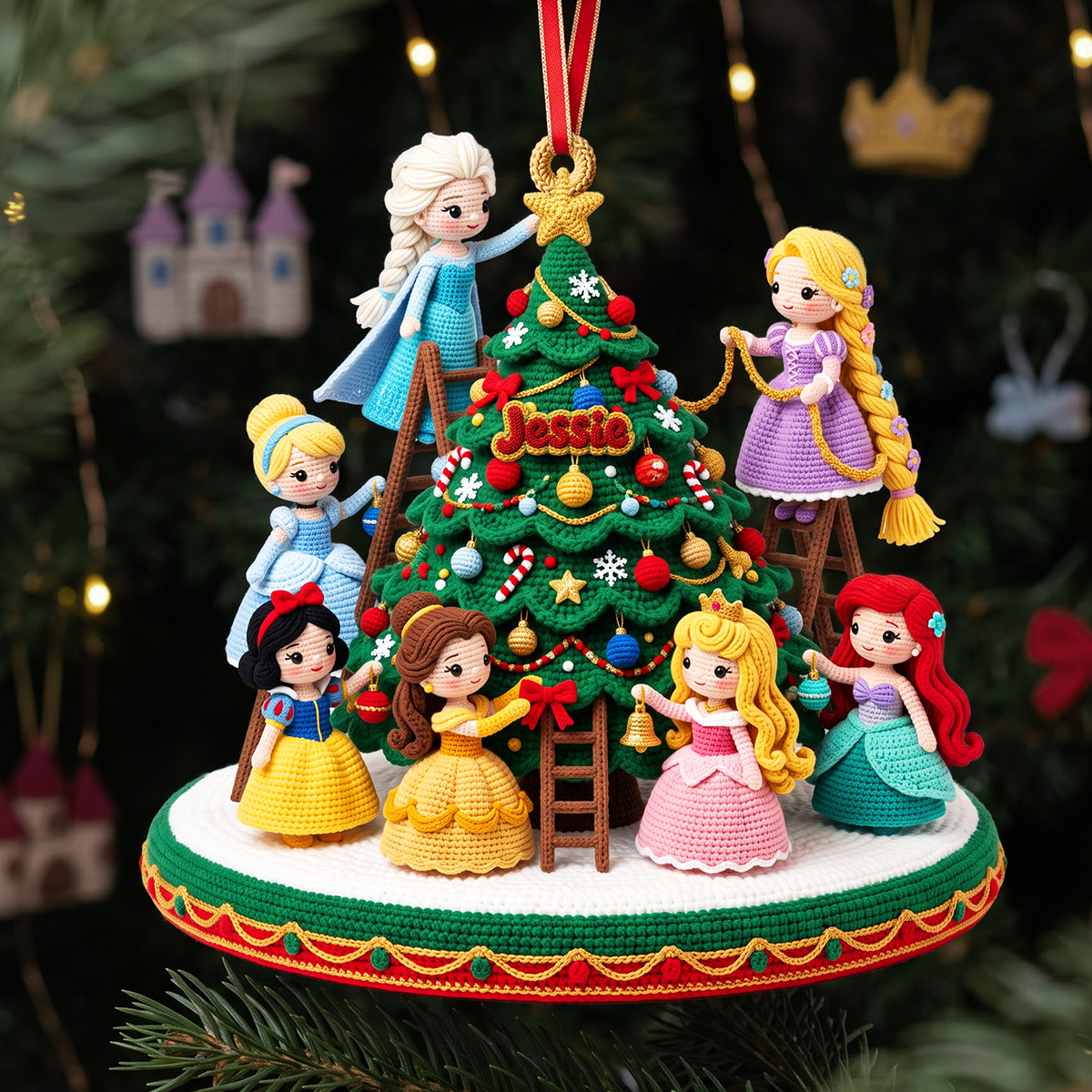 Fairytale Christmas Tree Acrylic Ornament - Personalized Gifts 07tyta121026 Ornament PopCulturePrints