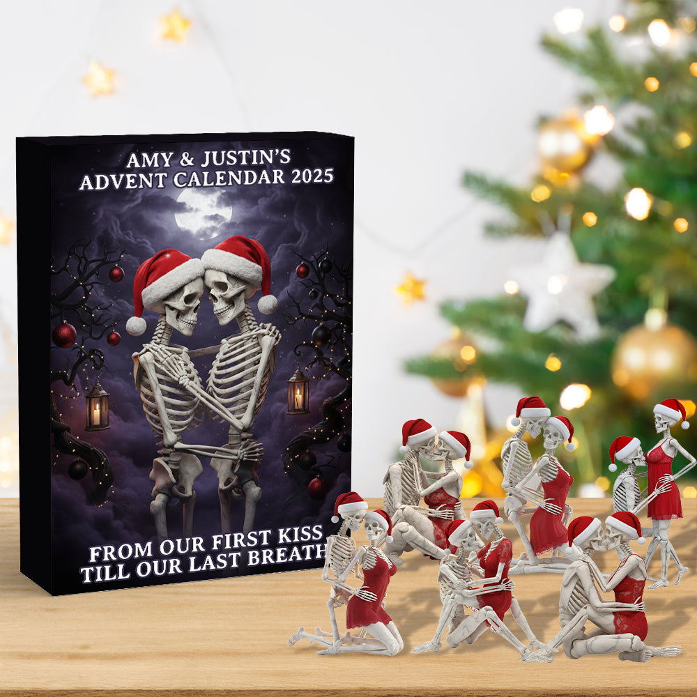"From Our First Kiss to Our Last Breath" - Personalized Advent Calendar for Couples - Unique Christmas Gift for Him/Her Advent Calendar PopCulturePrints
