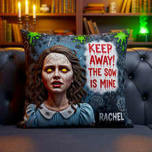 Load image into Gallery viewer, Never Sleep Again - Personalized Halloween Villain Square Pillow for Fans Pillow PopCulturePrints
