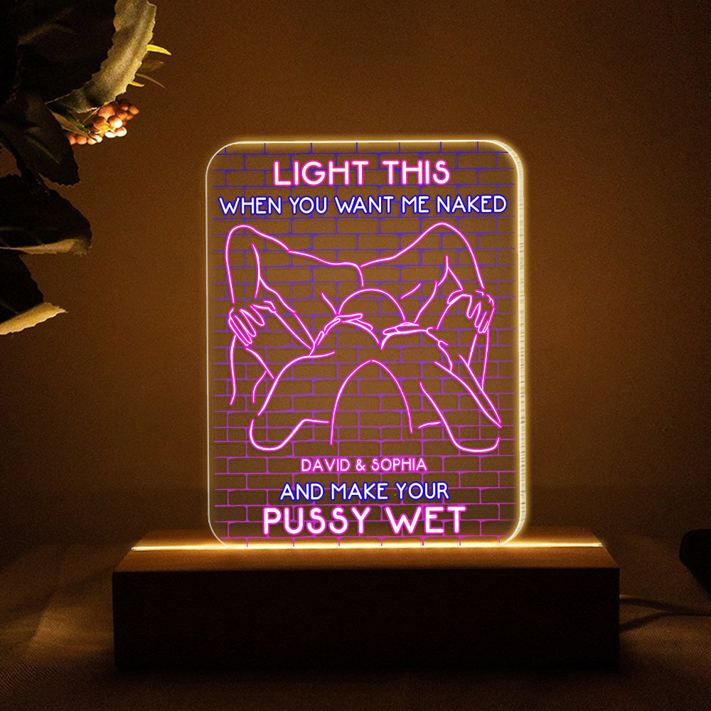 Custom LED Light for Couples - Personalize with Names Led Night Light PopCulturePrints
