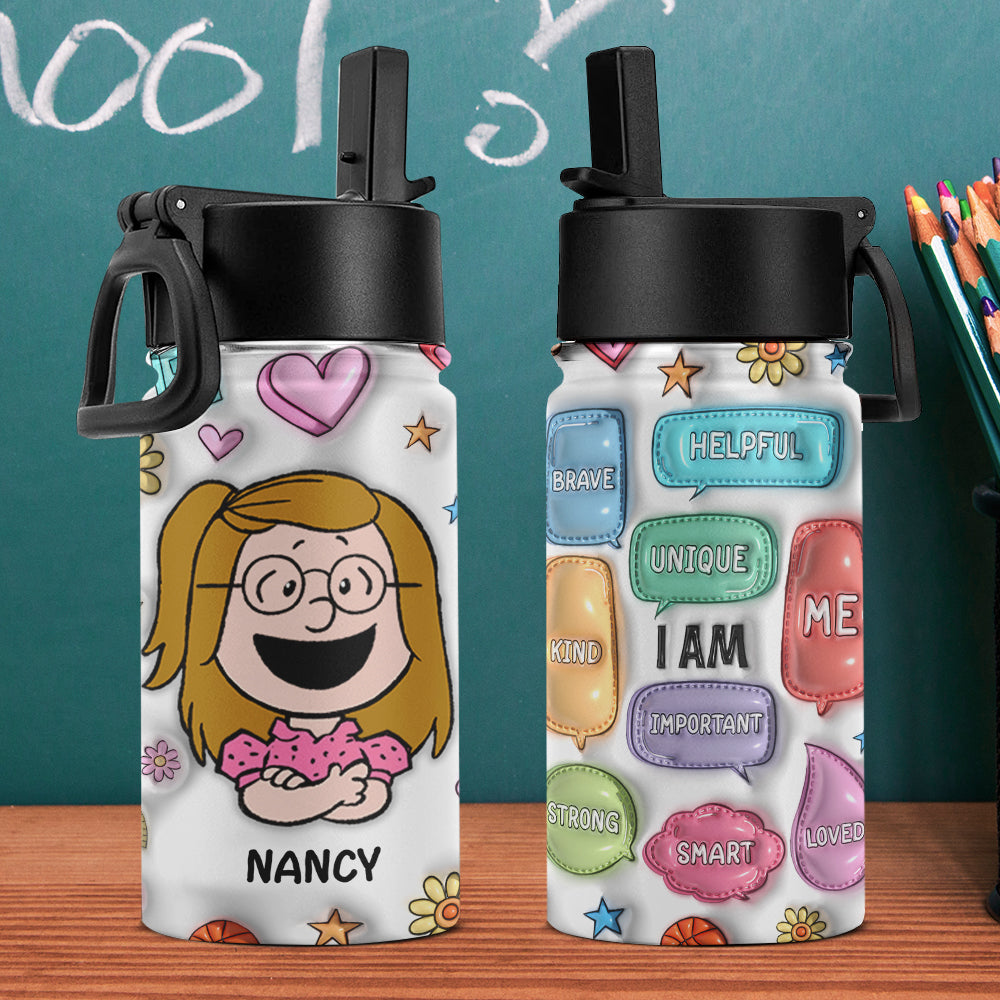 Personalized Cartoon Character Water Bottle