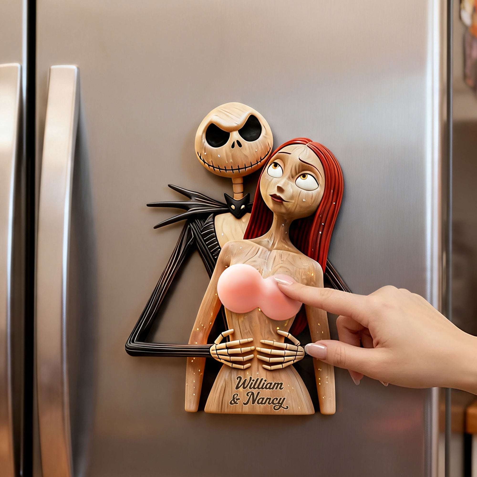 Celebrate Your Eternal Love - Personalized Couple Fridge Magnet