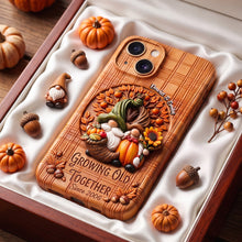 Load image into Gallery viewer, Growing Old Together - Personalized Fall Gnome Couple Phone Case
