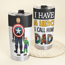 Load image into Gallery viewer, Custom Superhero Dad Tumbler - Personalized Gift Tumbler Cup PopCulturePrints
