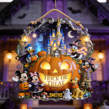 Load image into Gallery viewer, “Trick Or Treat” – Personalized Halloween Decor Acrylic Sign - A Perfect Gift for Halloween Lovers
