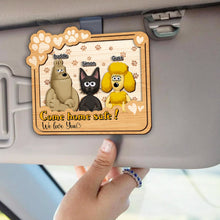 Load image into Gallery viewer, “Come Home Safe!” - Personalized Car Visor Clip for Loving Parents Car Visor Clip PopCulturePrints
