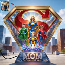 Load image into Gallery viewer, You're Our Superhero - Personalized Mom Light Box | Custom Photo Gift for Mom and Grandma Light Box PopCulturePrints
