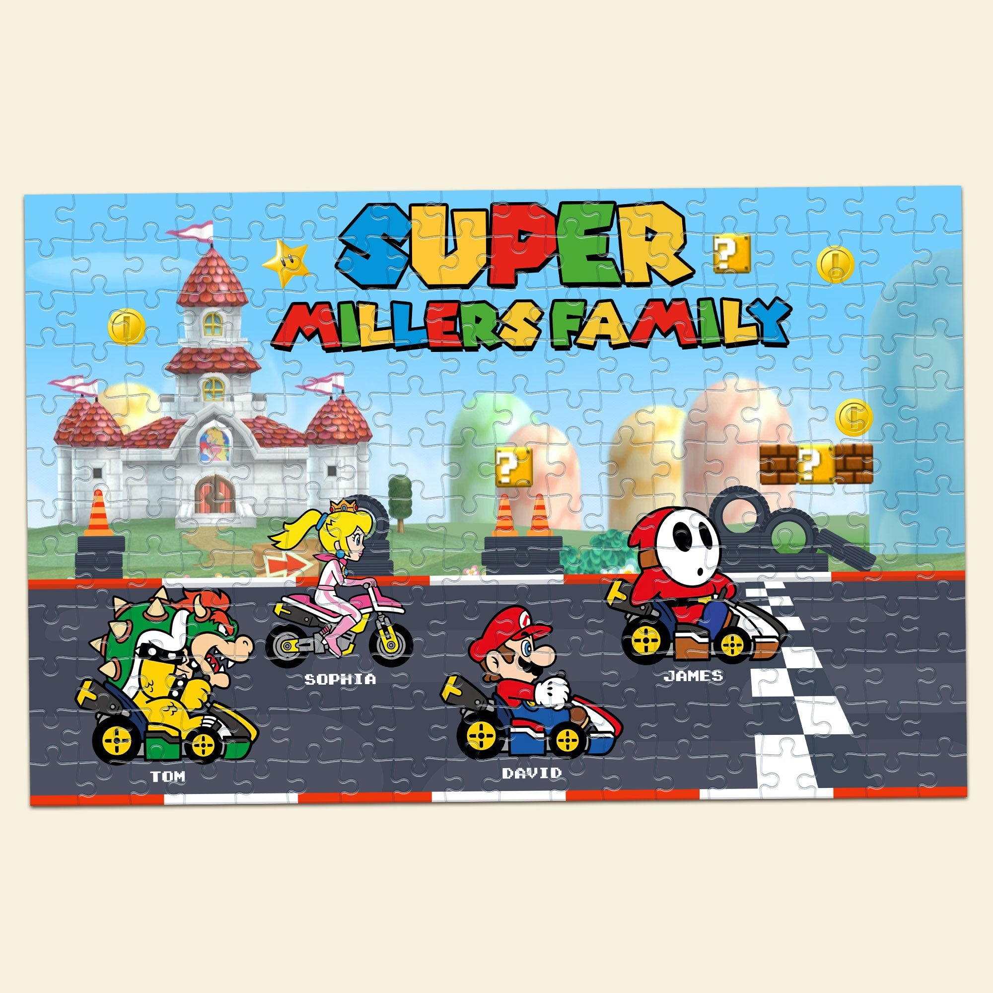 Super Racing Family Personalized Jigsaw Puzzle Wood Sign PopCulturePrints