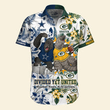 Load image into Gallery viewer, "Divided Yet United" - Unique Sport Fight Pals Hawaiian Shirt - Personalize for Couples &amp; Friends
