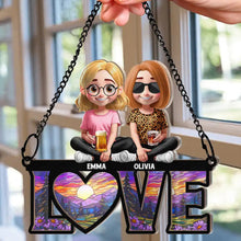 Load image into Gallery viewer, “Super Dads Deserve Super Gifts” - Personalized Super Dad Keychain - Gift for Dad, Grandpa, and Father Figures Suncatcher Ornament PopCulturePrints
