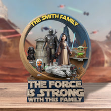 Load image into Gallery viewer, The Force Is Strong With This Family - Personalized Family Galactic Troop Acrylic Plaque Shaped Plaques PopCulturePrints
