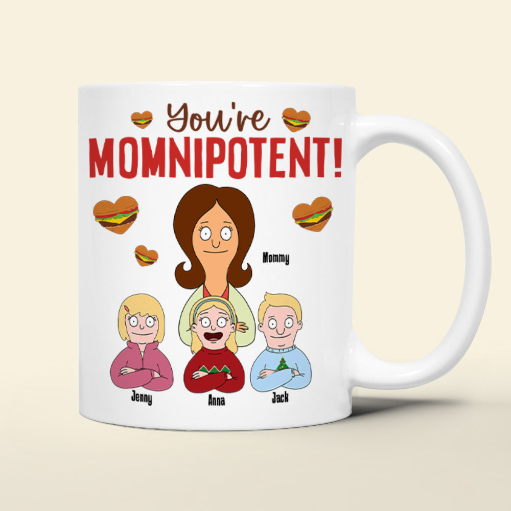 You're Momnipotent! - Personalized Coffee Mug for Super Moms, Gifts for Mom & Grandma Coffee Mug PopCulturePrints