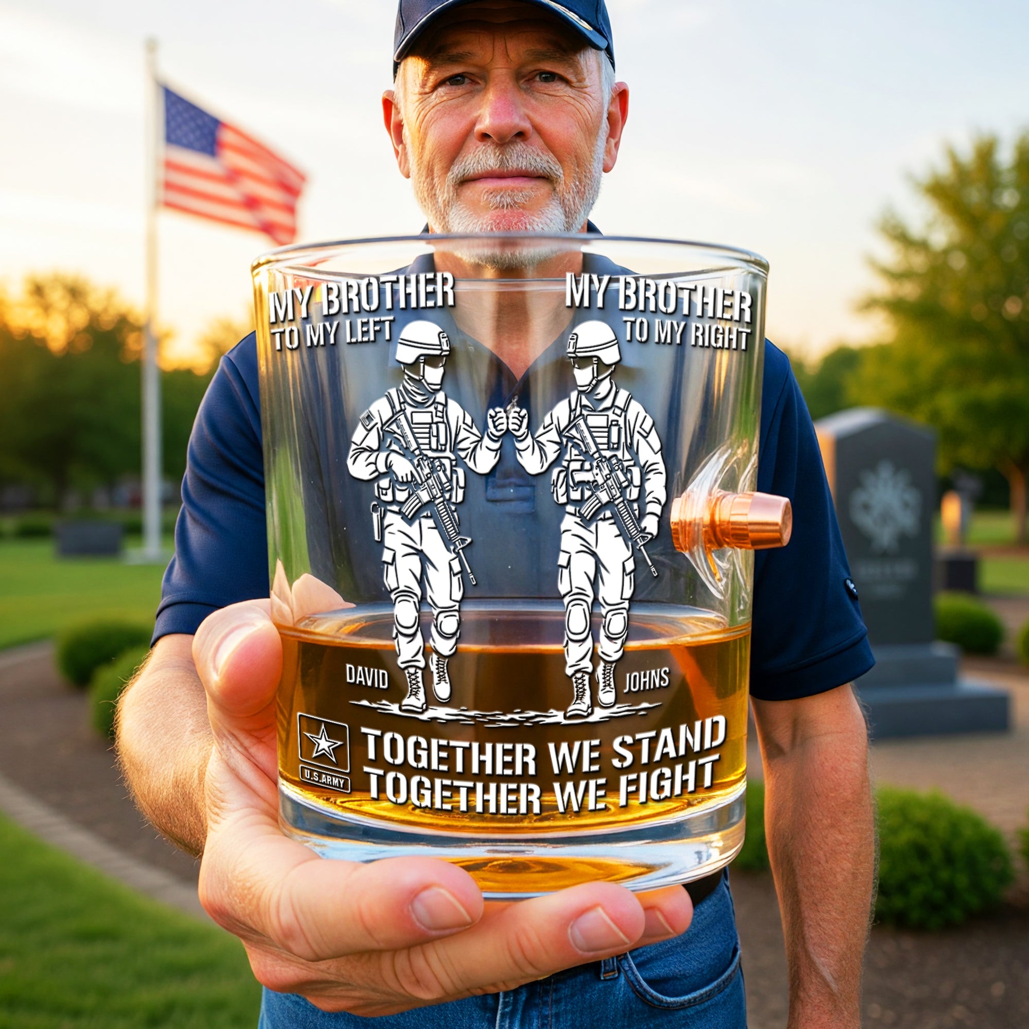 Fist Bump Dual Team Round Glass - Personalized Gift for Sport Lovers