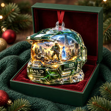 Load image into Gallery viewer, “Sir, Finish This Fight!” - Stoic Sci-fi Leader Ornament - Personalized Gift for Gamers
