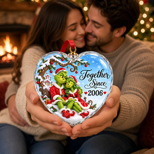 Together Since 2006 - Romantic Grinch Christmas Ornament - Personalized Gift for Couples Ornament PopCulturePrints