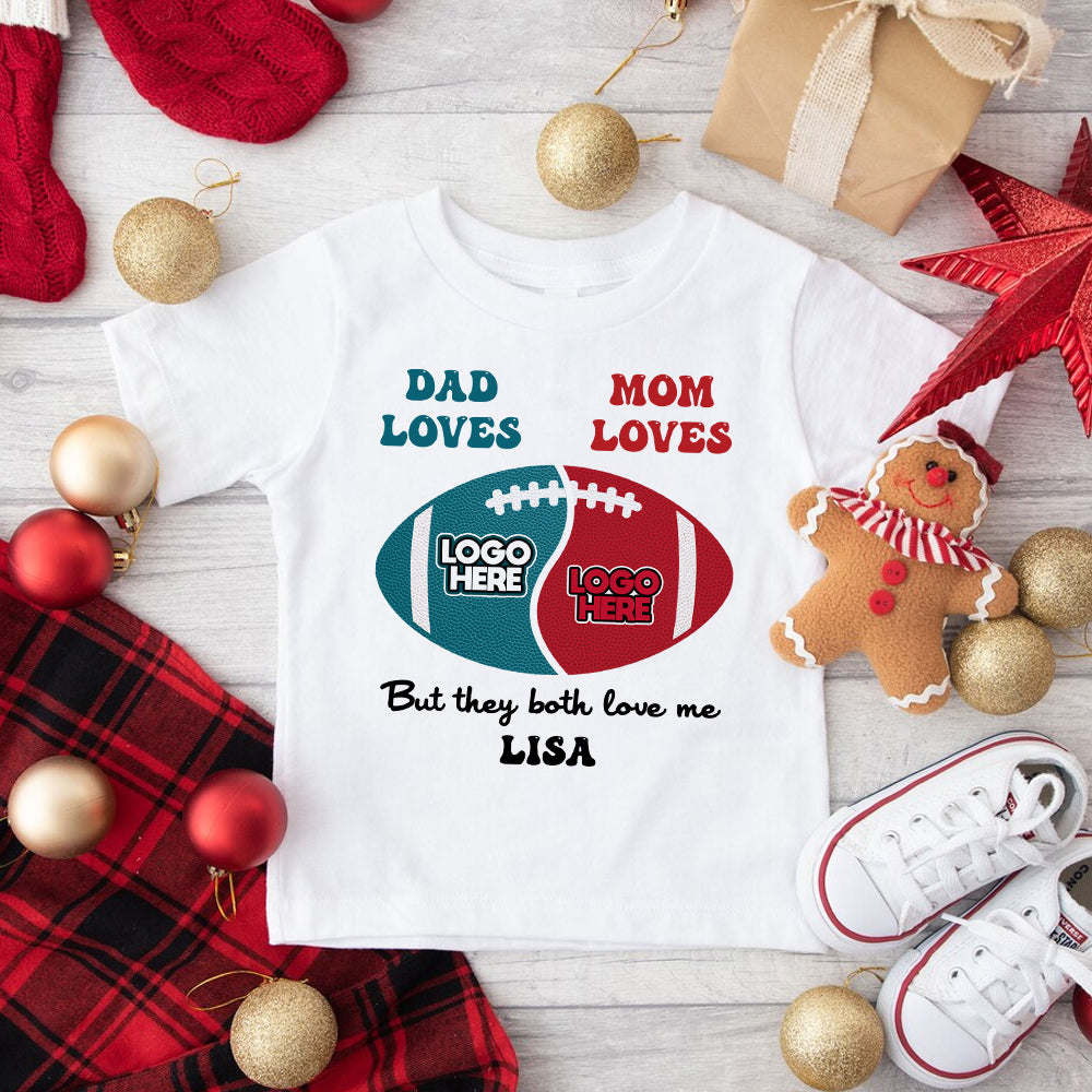 Custom Kids Shirt - Dad and Mom Love Me