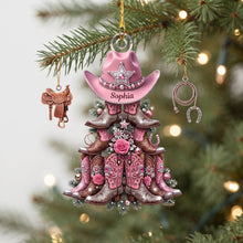 Load image into Gallery viewer, Shimmering Cowgirl Boots Christmas Tree Ornament, Personalize Gifts For Christmas 03qhlu140826 Ornament PopCulturePrints
