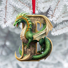 Load image into Gallery viewer, Personalized Dragon Alphabet Ornaments - Magical Christmas Décor Ornament PopCulturePrints
