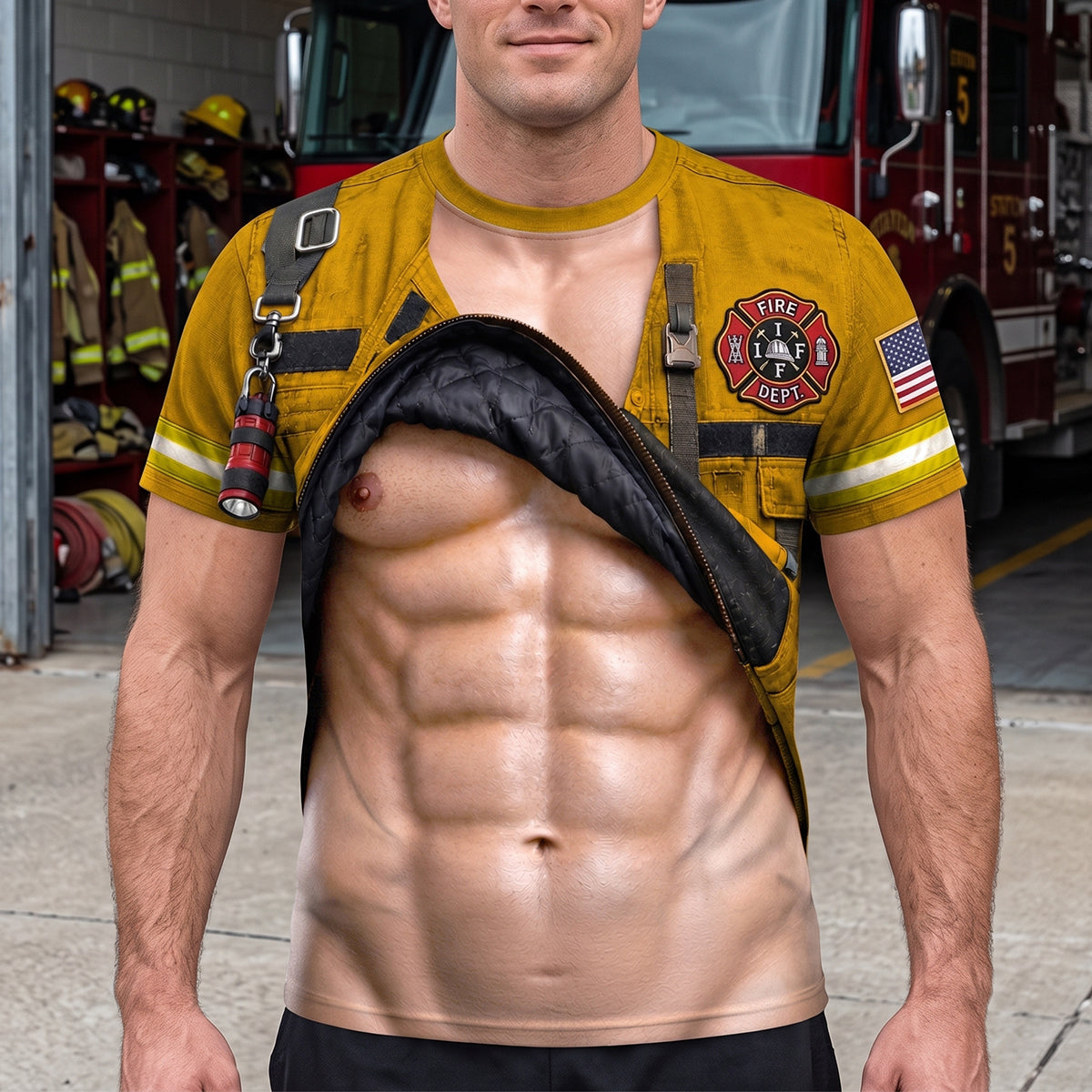Firehouse Hero Shirt - Personalized Gifts For Firefighter 01OHTN160726 AOP Products PopCulturePrints
