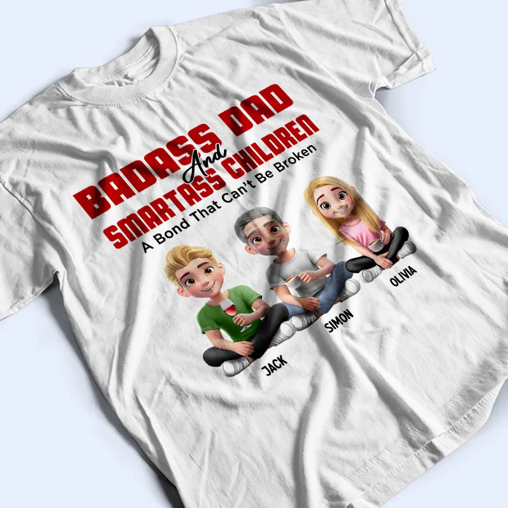 Badass Dad & Smartass Daughter - Personalized T-Shirt with a Bond That Can’t Be Broken T-shirt PopCulturePrints