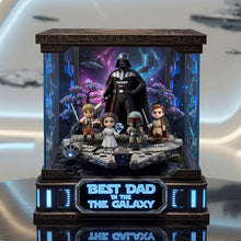 Load image into Gallery viewer, Best Dad in the Galaxy - Personalized Acrylic Plaque for Dads Shaped Plaques PopCulturePrints
