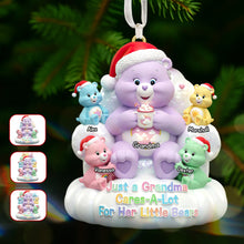 Load image into Gallery viewer, Just a Grandma Cares-A-Lot - Personalized Christmas Ornament for Grandma Ornament PopCulturePrints
