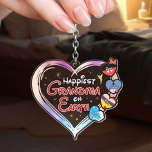 Load image into Gallery viewer, Happiest Mama on Earth Personalized Keychain - Mother’s Day Gift Keychains PopCulturePrints
