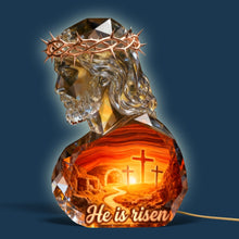 Load image into Gallery viewer, He is Risen – Personalized Holy Spirit Resurrection Light Box - Meaningful Easter Gift for Christians, Friends, Family, and Loved Ones Light Box PopCulturePrints
