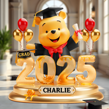 Load image into Gallery viewer, Celebrate Your Achievement! Bear Graduation Plaque - Personalized Gifts For Graduates Shaped Plaques PopCulturePrints
