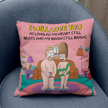 Load image into Gallery viewer, Customized Funny Couples' Pillow - Cartoon Character Design | Valentine's Day Gifts Pillow PopCulturePrints
