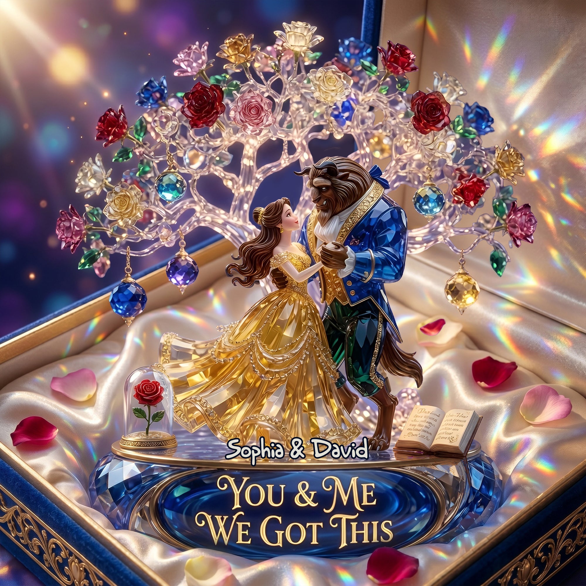 You & Me, We Got This - Fairy Tale Dancing Couple Acrylic Plaque - Personalized Gifts for Couples Shaped Plaques PopCulturePrints