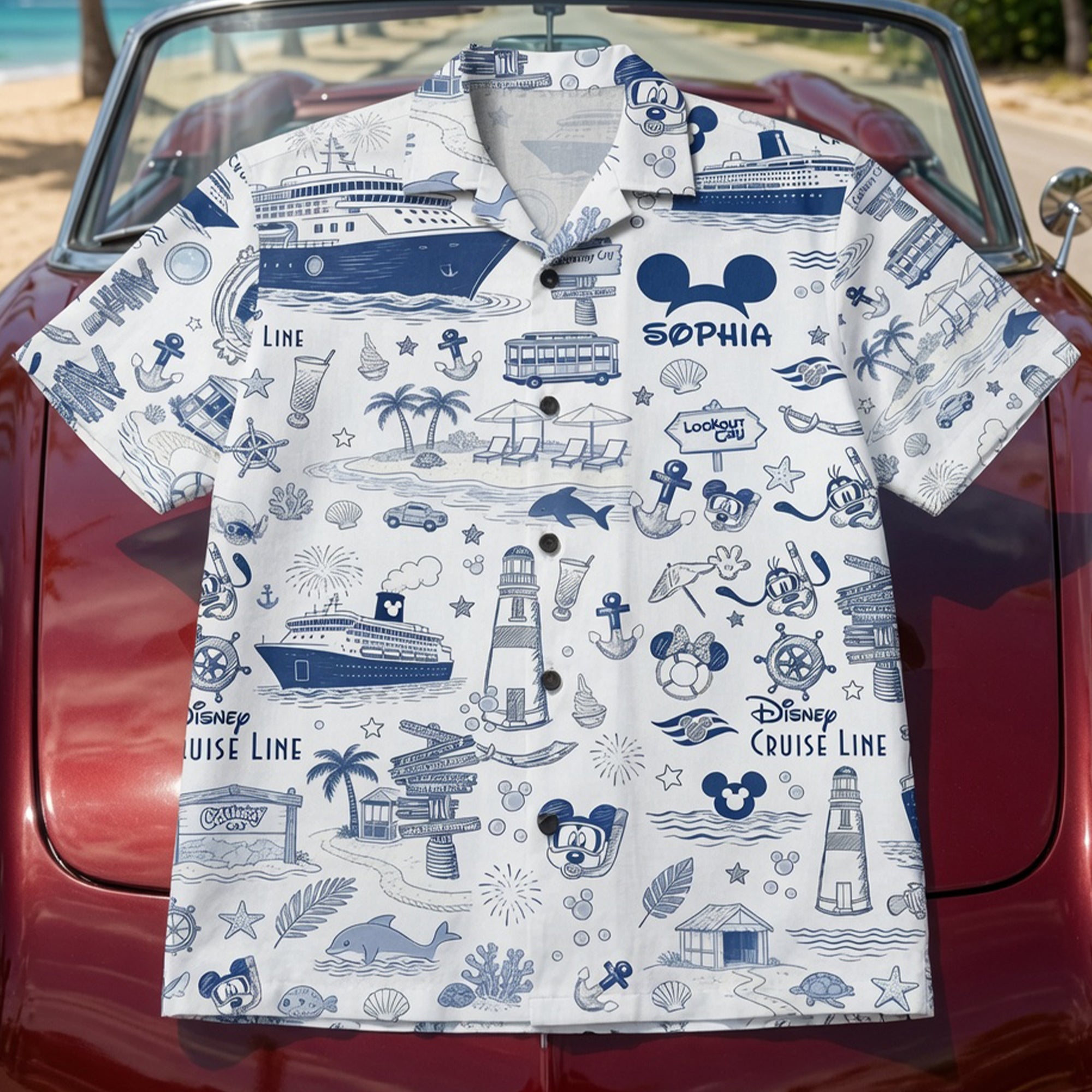 “Sail away in style!” - Lovely Nautical Cruise Hawaiian Shirt - Personalized Gift for Cruise Lovers Hawaiian Shirts PopCulturePrints