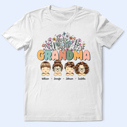 “Always in Our Hearts” - Personalized Grandma T-Shirt - Gift for Grandma, Mom T-shirt PopCulturePrints