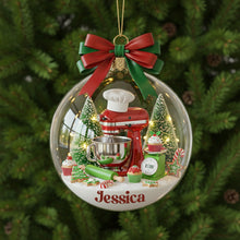 Load image into Gallery viewer, “Bake Joy this Christmas!” – Personalized Stand Mixer Ornament – Gift for Bakers and Cooking Enthusiasts Ornament PopCulturePrints
