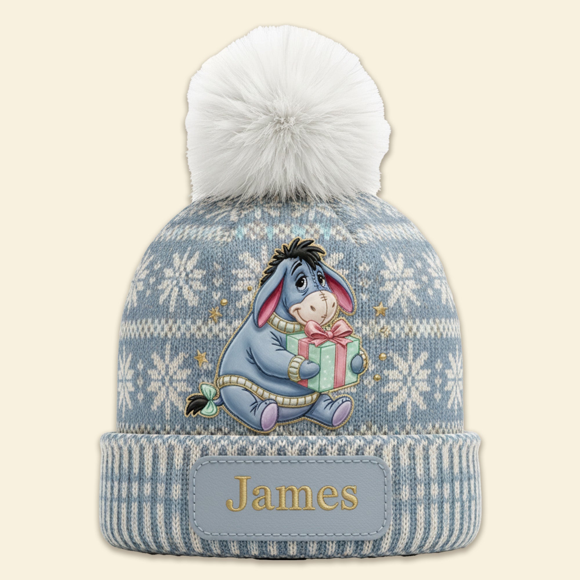 Cute Christmas Bobble Beanie Hat - Personalized Gifts for Kids and Loved Ones Hat PopCulturePrints