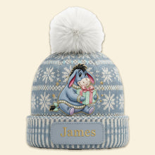 Load image into Gallery viewer, Cute Christmas Bobble Beanie Hat - Personalized Gifts for Kids and Loved Ones Hat PopCulturePrints
