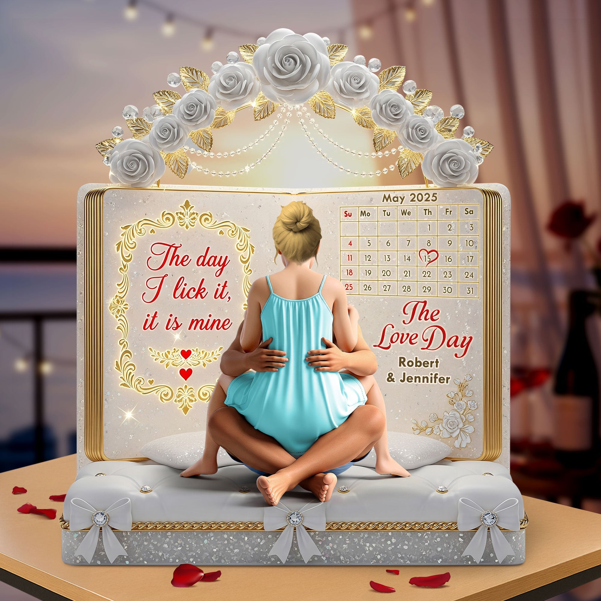 The Day I Lick It, It Is Mine - Naughty Couple Plaque - Personalized Gifts for Couples Shaped Plaques PopCulturePrints