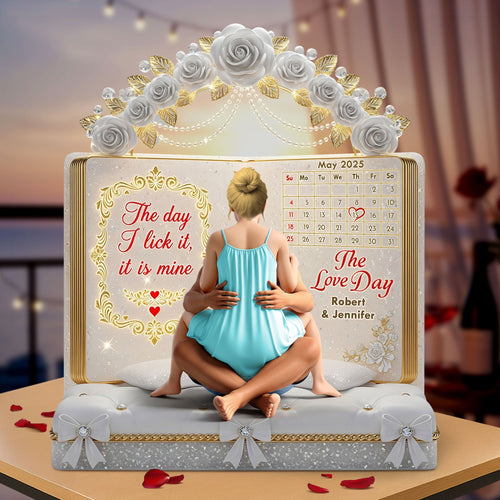 The Day I Lick It, It Is Mine - Naughty Couple Plaque - Personalized Gifts for Couples Shaped Plaques PopCulturePrints