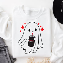 Load image into Gallery viewer, Boo-tiful Ghost &amp; Sip Halloween Shirt - Personalized Gift for Ghost Lovers Shirts PopCulturePrints
