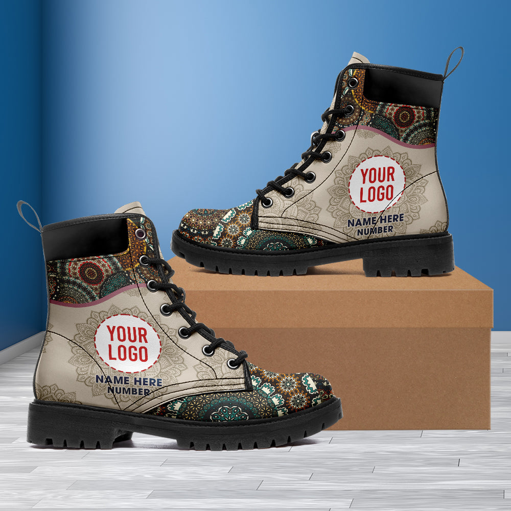 Personalized Family Christmas Acrylic Ornament 2024 Leather Boots PopCulturePrints