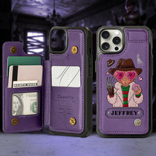 Load image into Gallery viewer, &quot;Embrace Your Inner Horror!&quot; - Horror Character Leather Flip Wallet Phone Case - Personalized Gift for Horror Lovers Phone Case PopCulturePrints
