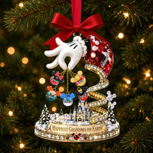 Load image into Gallery viewer, "Happiest Grandma on Earth" - Personalized Acrylic Ornament - Perfect Gift for Grandmothers, Moms, and Daughters
