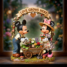 Load image into Gallery viewer, Love Grows Here Light Box - Personalized Couples Gift Light Box PopCulturePrints
