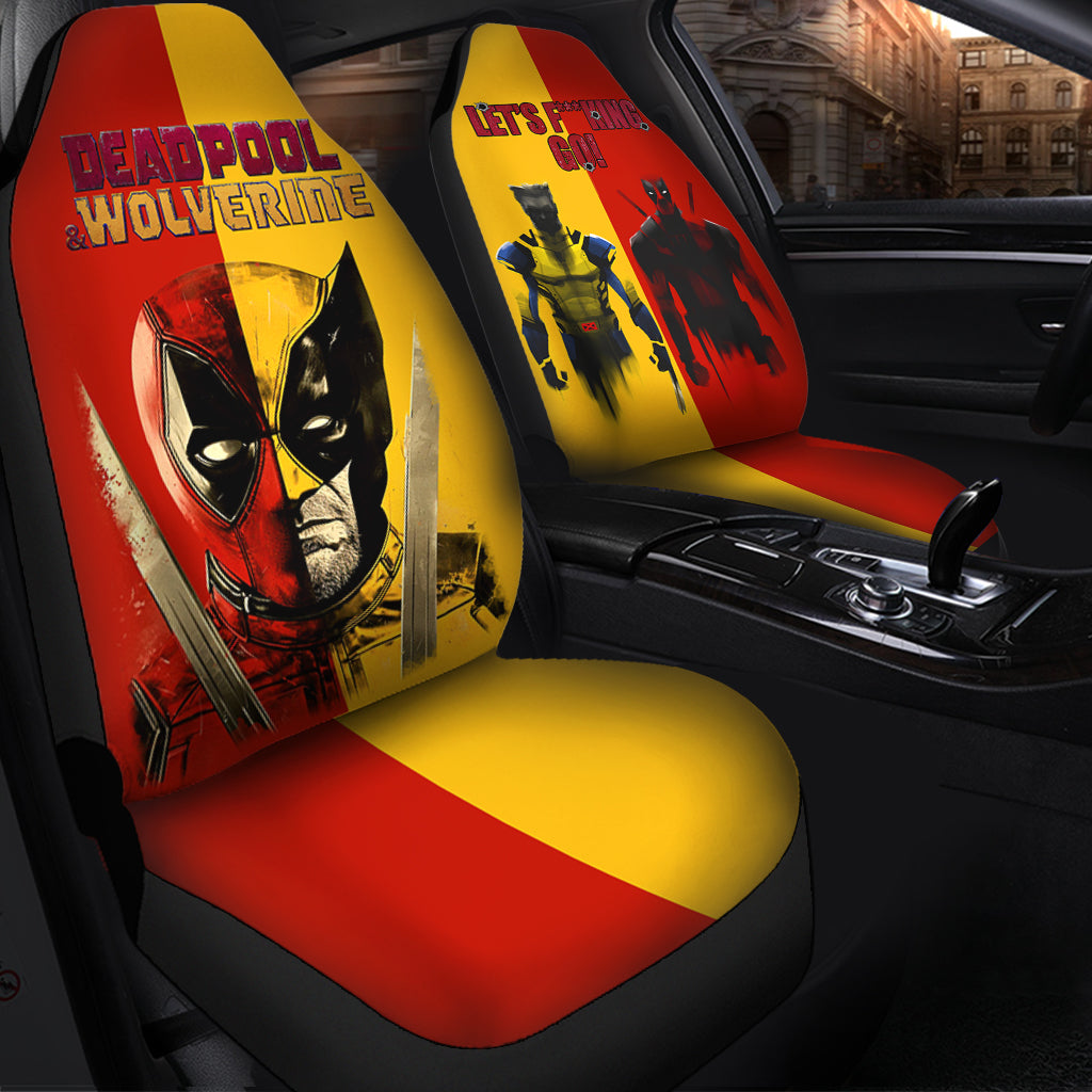 Let's Go! - Deadpool & Wolverine Car Seat Covers